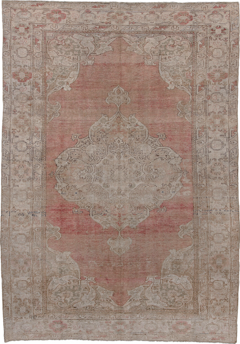 Antique Oushak Area Rug (6' x 9')